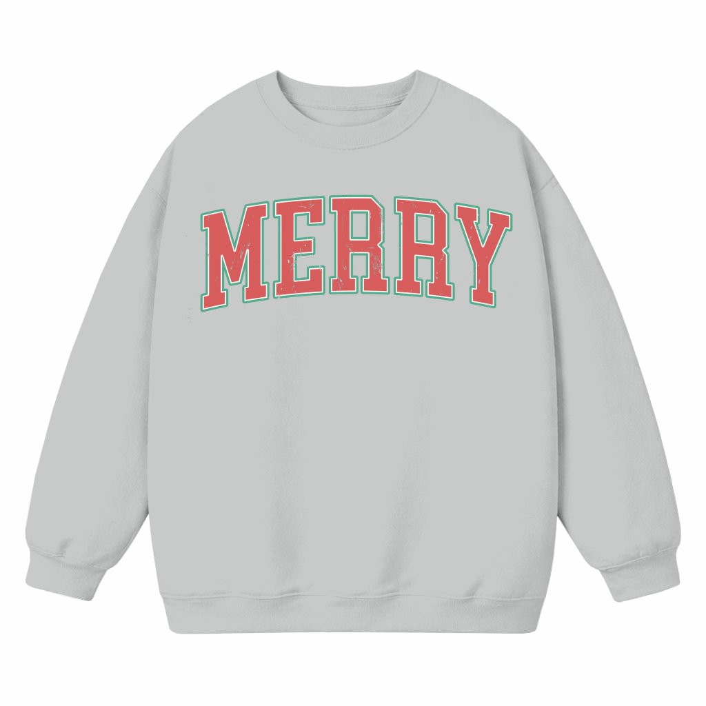 Merry Christmas Sweatshirt – Christmas Gift for Women Retro Crewneck - front view
