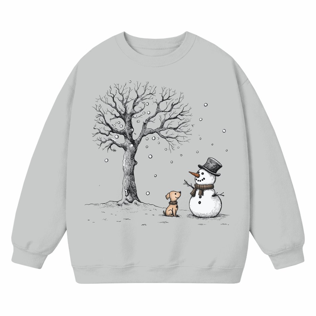 Cute Snowman Let It Snow Sweatshirt – Christmas Holiday Gift - front view