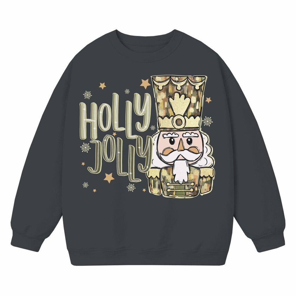 Glitter Camo Nutcracker Sweatshirt – Christmas Gift for Family Funny - front view