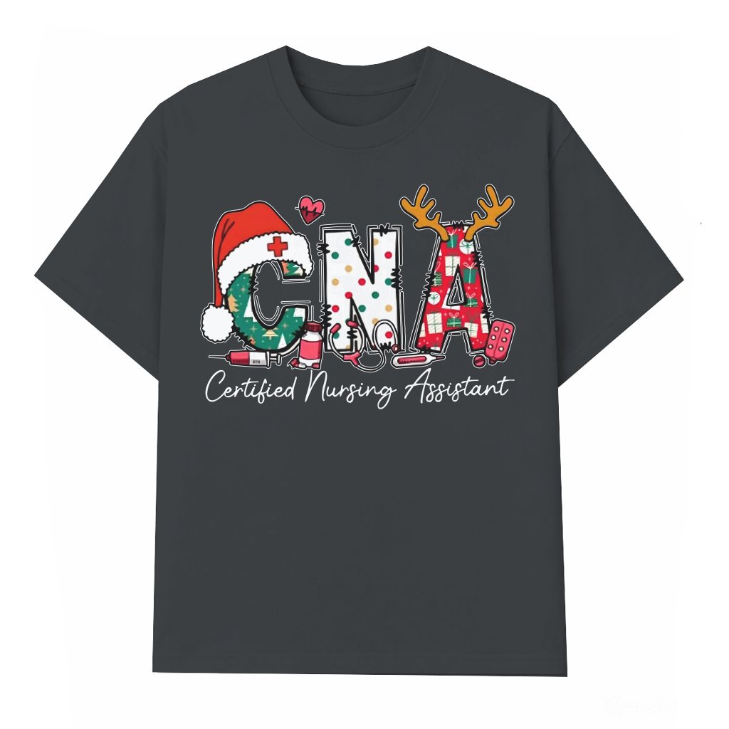 Funny CNA T-shirt – Christmas Gift for Nurses - front view
