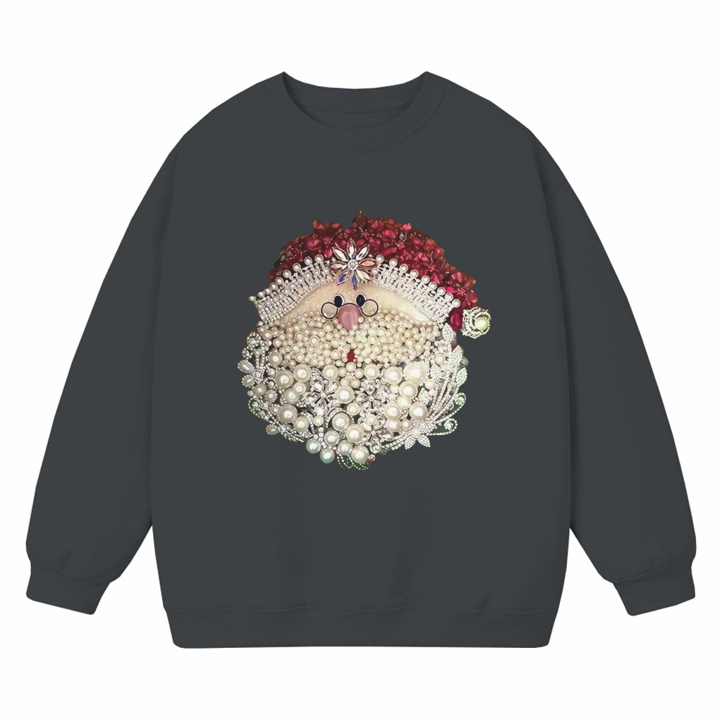 Santa Claus Sparkling Sweatshirt – Christmas Holiday Gift for Women - front view