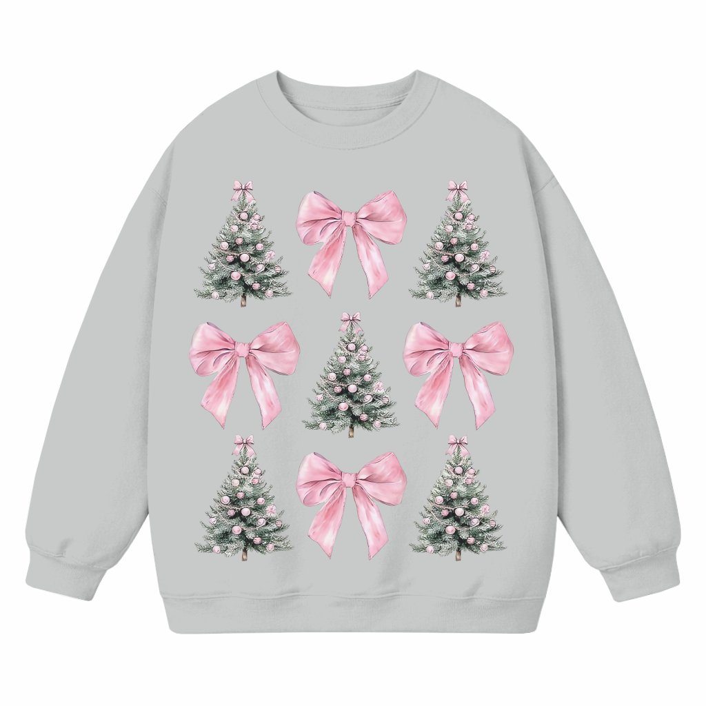 Coquette Bow Sweatshirt – Trendy Christmas Gift for Women - front view