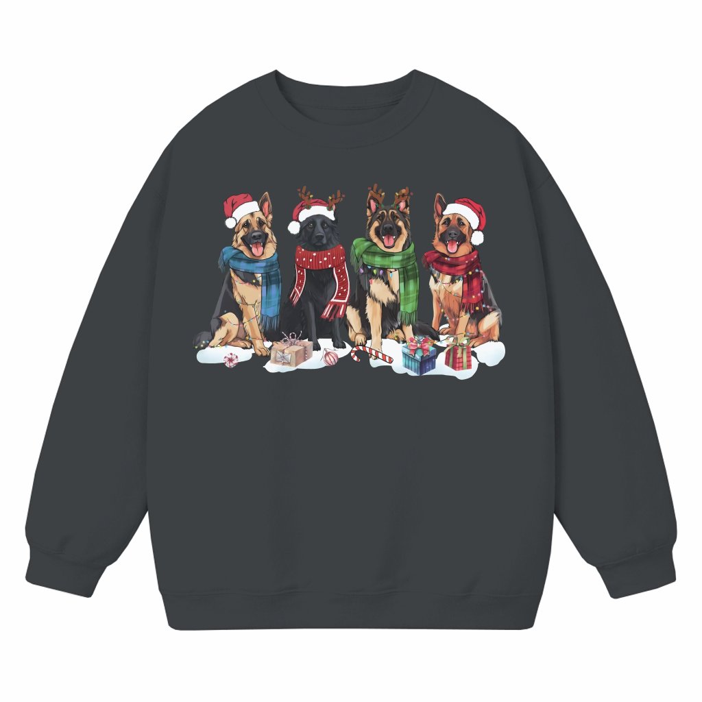 Cute German Shepherd Sweatshirt – Christmas Gift for Dog Mom - front view