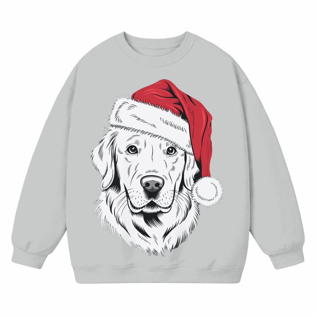 Golden Retriever Santa Sweatshirt – Christmas Gift for Dog Lover Funny - front view