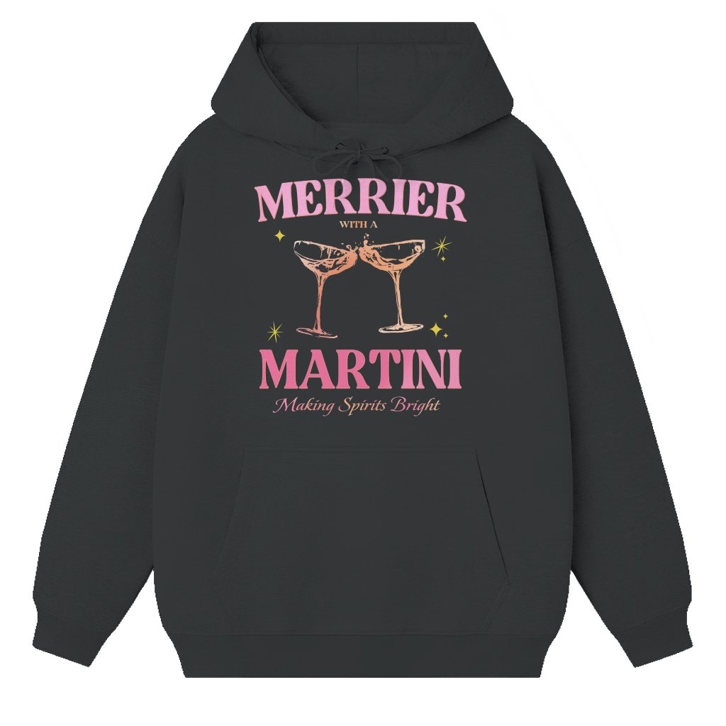 Funny Martini Hoodie – Christmas Gift for Cocktail Lover Holiday Party - front view