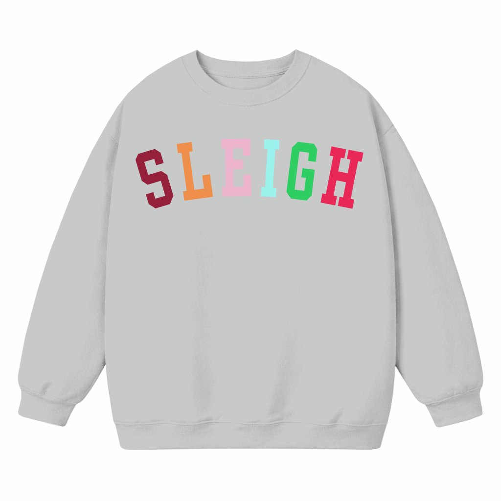 Sleigh Graphic Sweatshirt – Christmas Gift for Mom - front view