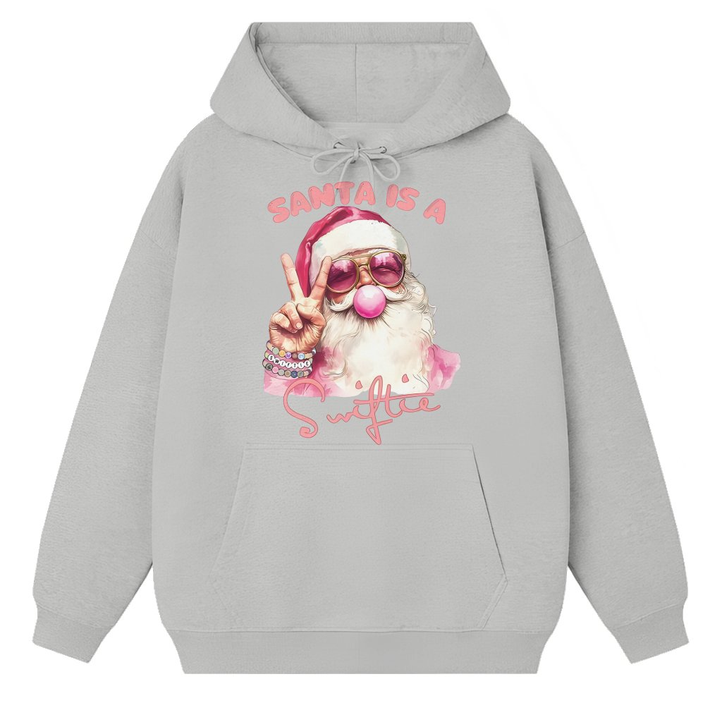 Santa's Festive Fan Hoodie – Christmas Gift for Him Her Cozy - front view