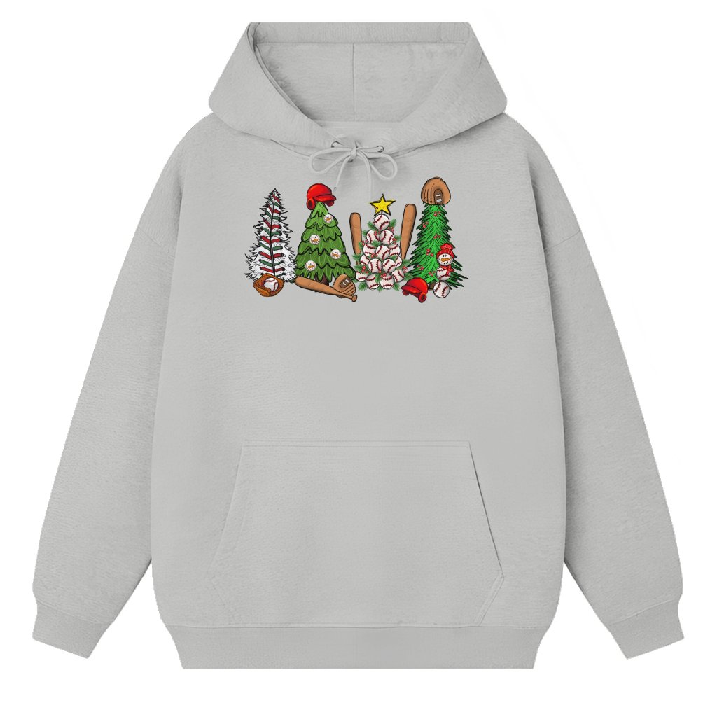Baseball Hoodie – Christmas Gift for Baseball Fans Festive - front view