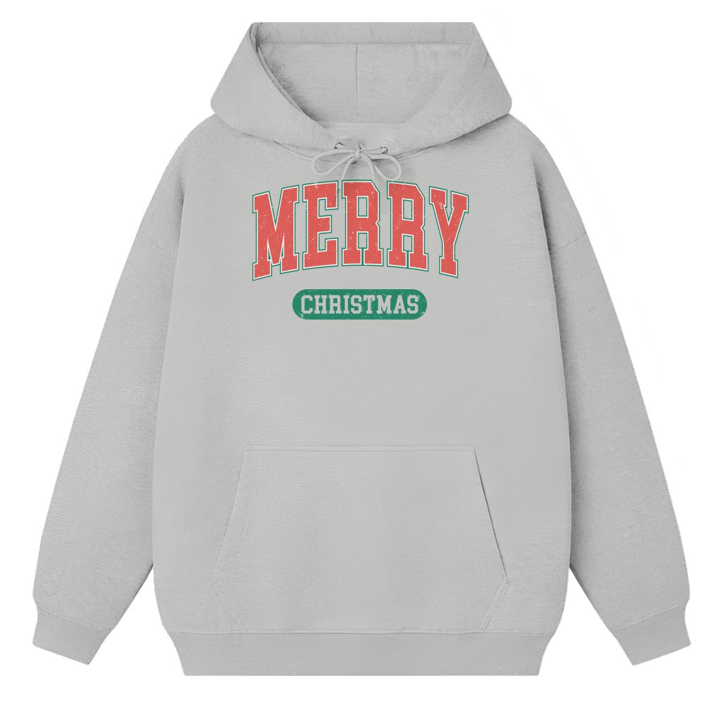 Retro Merry Christmas Hoodie – Winter Christmas Gift for Family - front view