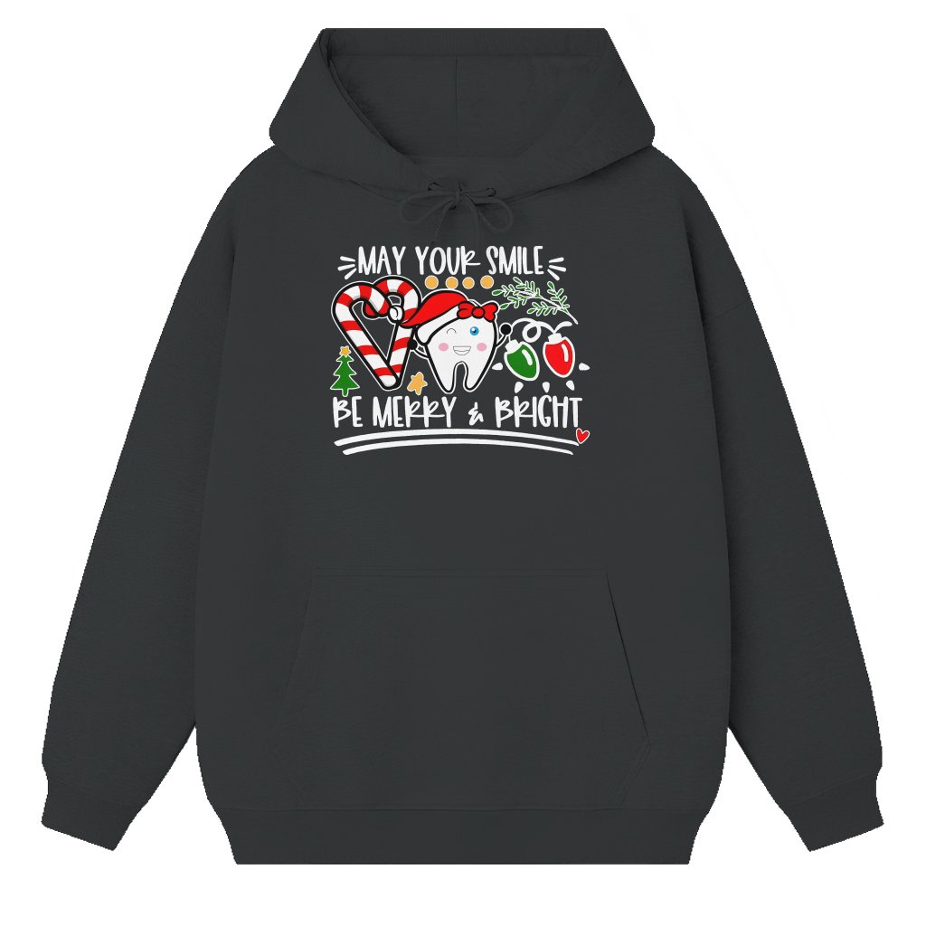 Merry Bright Dentist Hoodie – Christmas Gift for Dental Assistant Dentist Funny - front view
