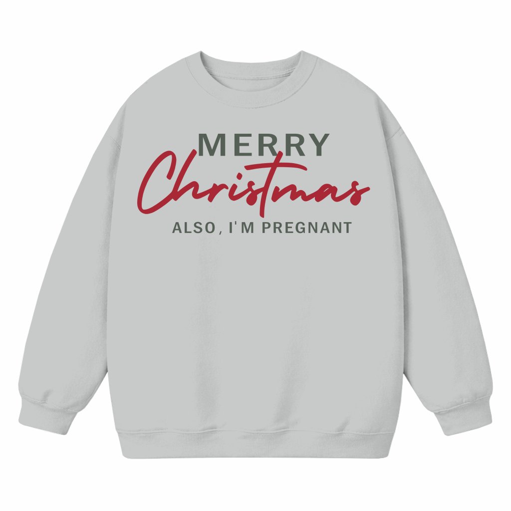 Pregnancy Announcement Sweatshirt – Christmas Baby Reveal Gift - front view
