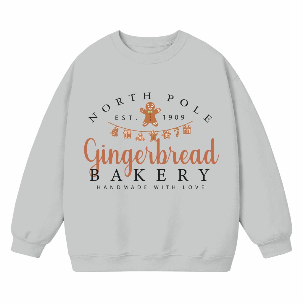 North Pole Gingerbread Bakery Sweatshirt – Christmas Family Gift Cute - front view