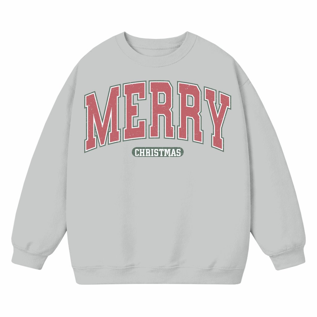 Merry Christmas Sweatshirt – Christmas Gift for Women Vintage Retro Cute - front view