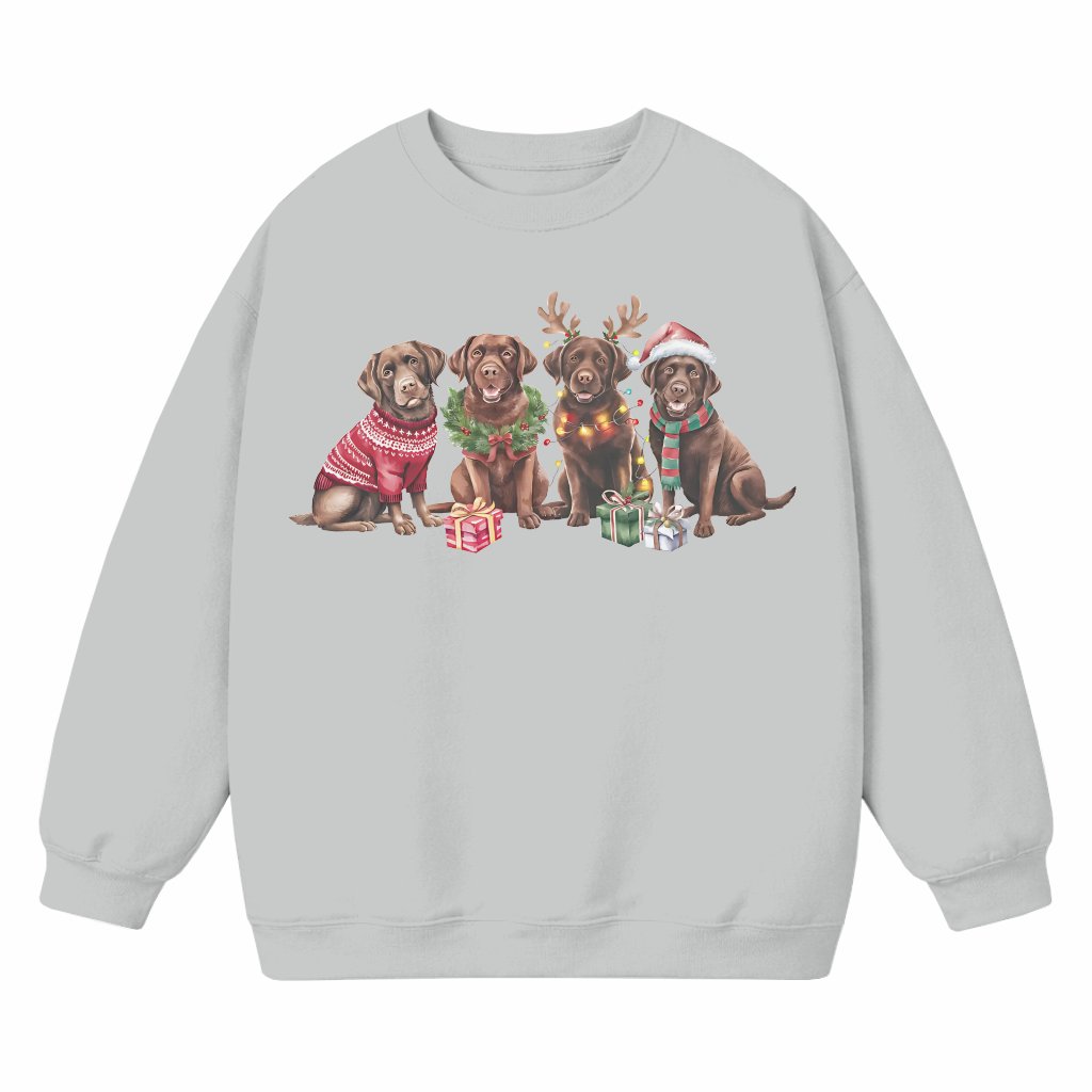 Cute Brown Labrador Sweatshirt – Christmas Holiday Gift for Dog Lover - front view