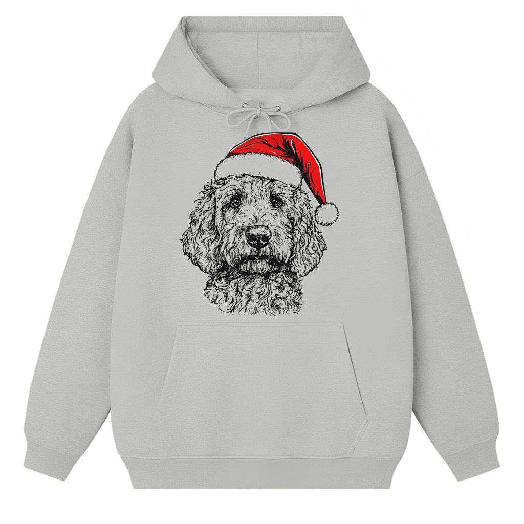 Goldendoodle Funny Santa Hoodie – Christmas Gift for Dog Lover - front view
