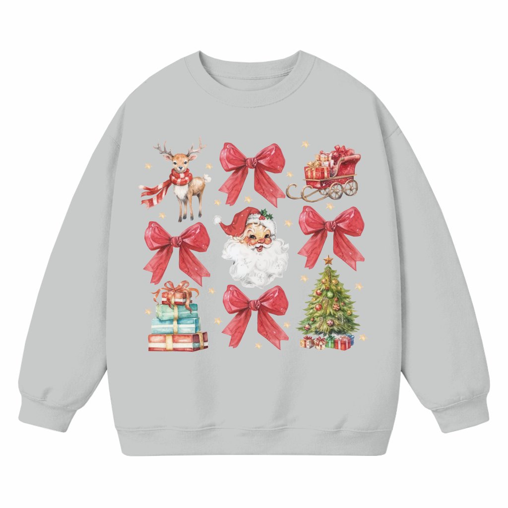 Retro Christmas Santa Sweatshirt – Christmas Gift for Women Cute Vintage - front view