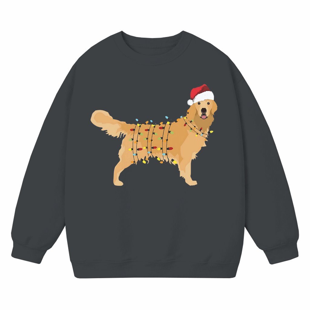 Golden Retriever Sweatshirt – Christmas Gift for Dog Mom Cute Crewneck - front view