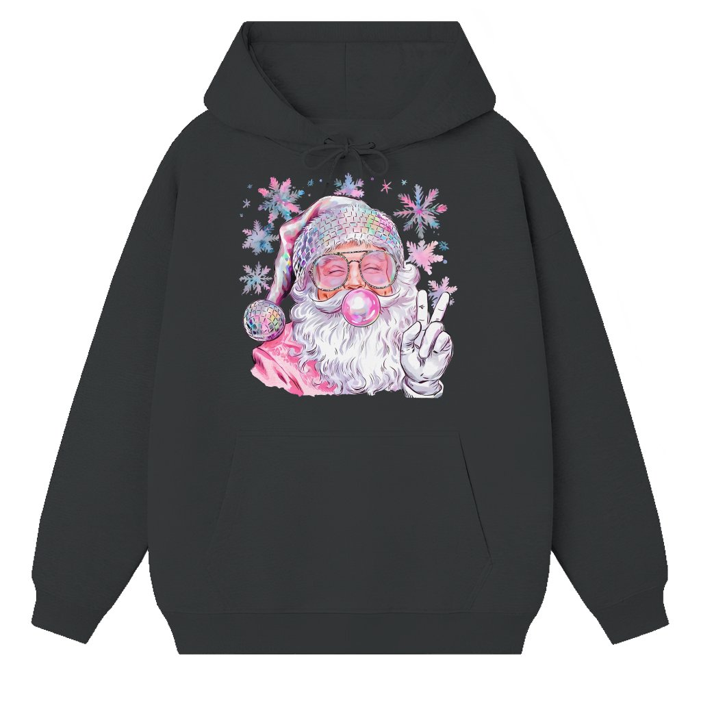 Iridescent Santa Hoodie – Christmas Gift Cool - front view
