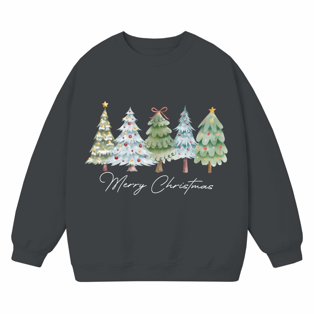 Green Tree Sweatshirt – Christmas Gift for Women Cute Trendy - front view