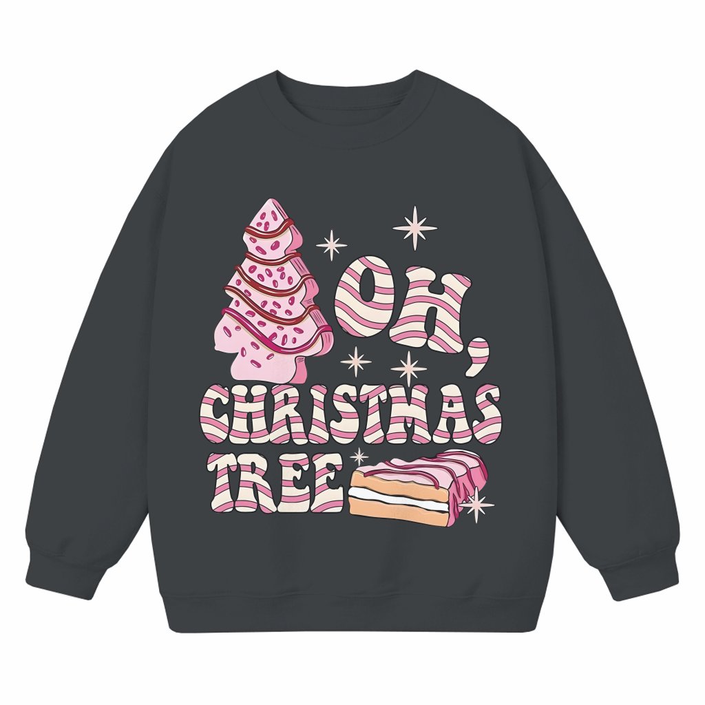Christmas Tree Letter Sweatshirt – Cute Christmas Gift for Women - front view