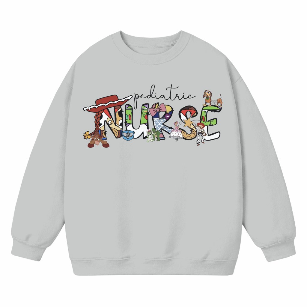 Cute Pediatric Nurse Sweatshirt – Christmas Gift for Peds Nurse - front view