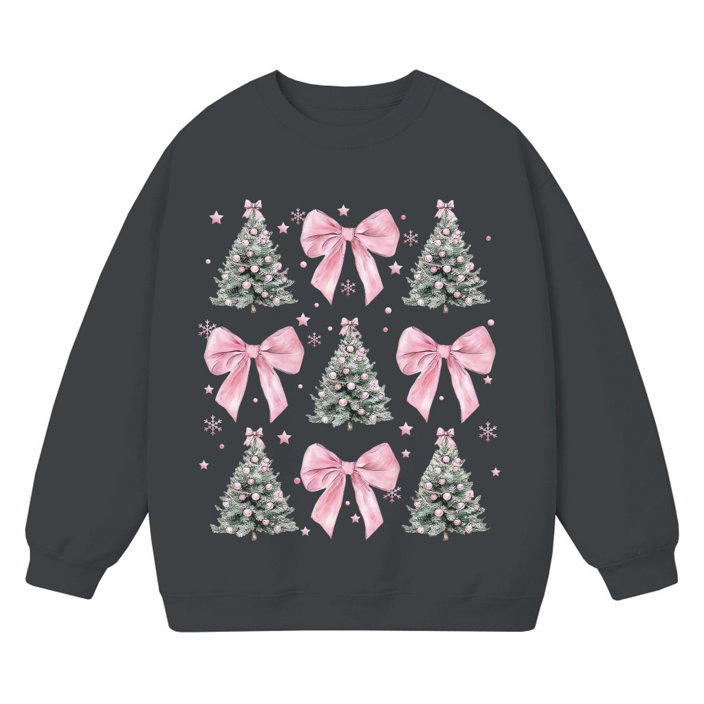 Coquette Bow Sweatshirt – Christmas Gift for Women - front view