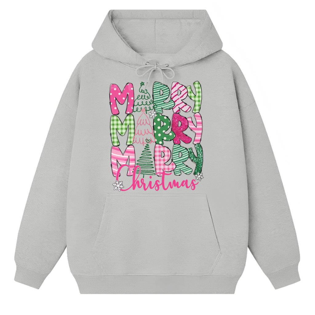 Pink Coquette Bow Hoodie – Christmas Gift for Her Cute Trendy - front view