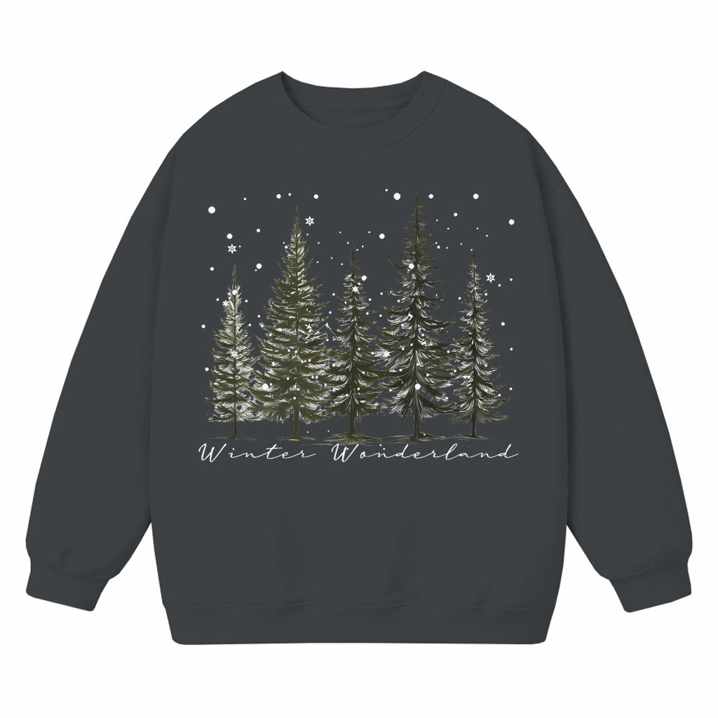 Winter Wonderland Christmas Tree Sweatshirt – Christmas Gift for Women Cozy - front view