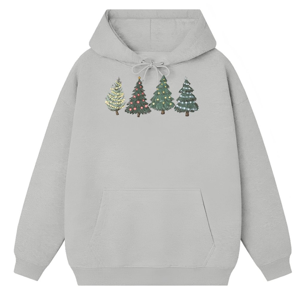 Green Tree Hoodie – Christmas Gift Cozy Winter Outfit - front view