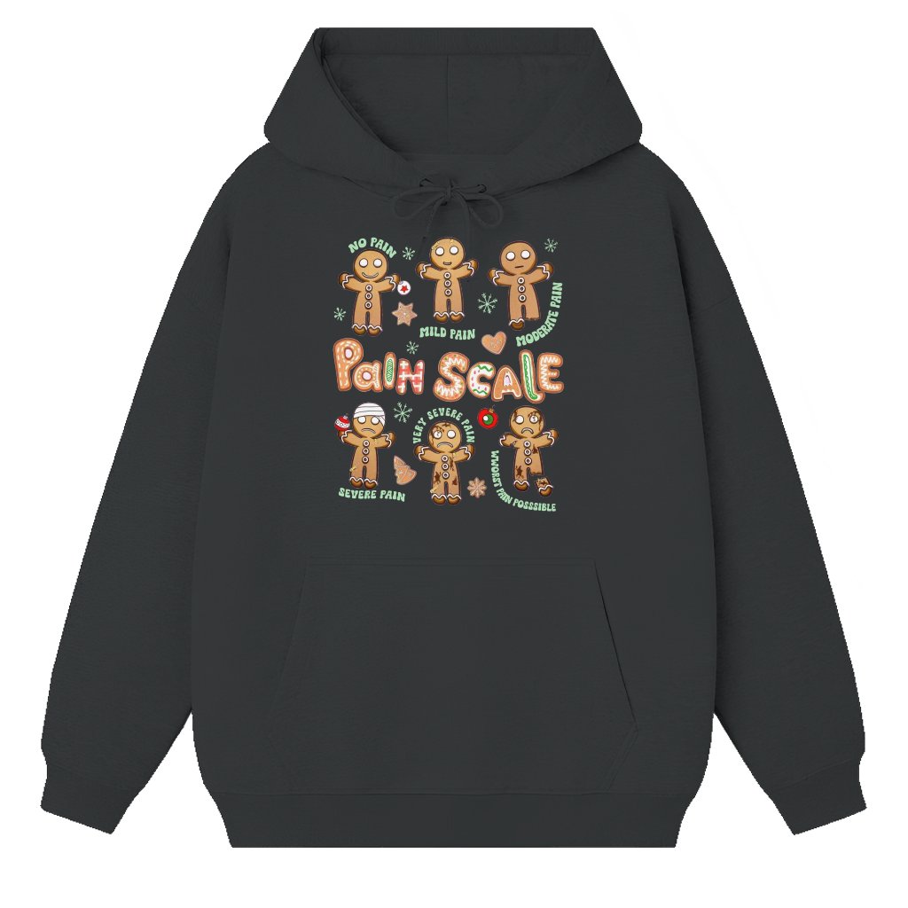 Funny Pain Scale Hoodie – Christmas Gift for Nurse Medical Humor - front view