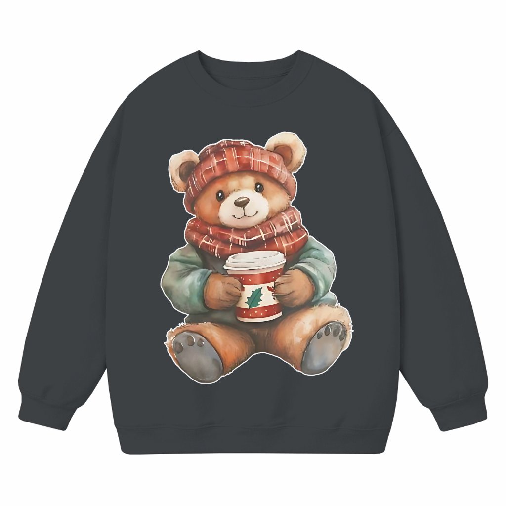 Cuddle Bear Sweatshirt – Christmas Gift for Him Her Cute Cozy - front view