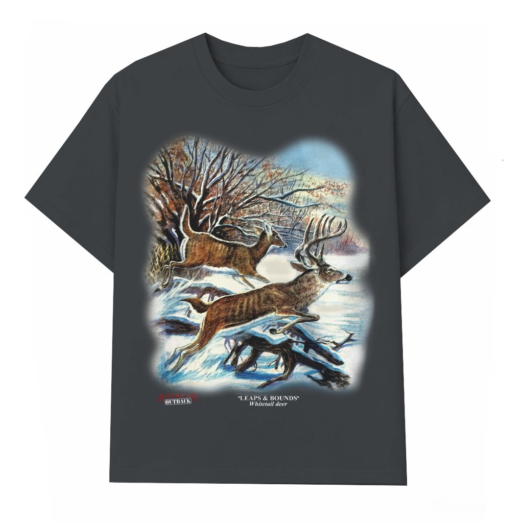Whitetail Deer T-shirt – Wilderness Gift for Men Vintage Stag - front view