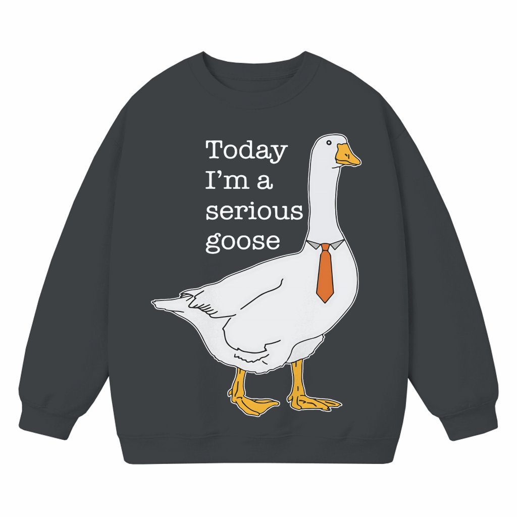 Silly Goose Today I'm A Serious Goose Sweatshirt – Funny Christmas Gift - front view