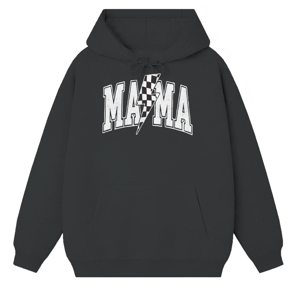 Checkered Retro Mama Hoodie – Christmas Gift for Moms - front view