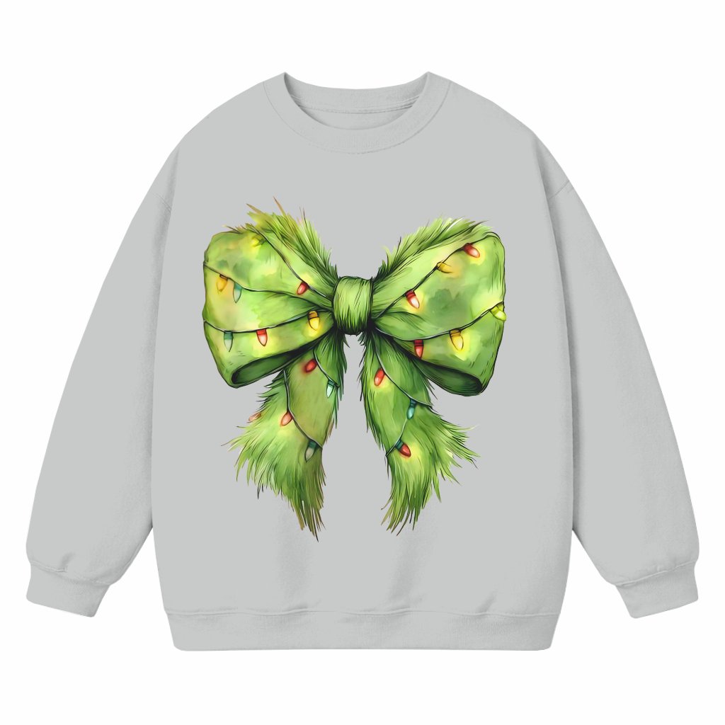 Coquette Bow Sweatshirt – Christmas Gift for Her Vintage Cute - front view