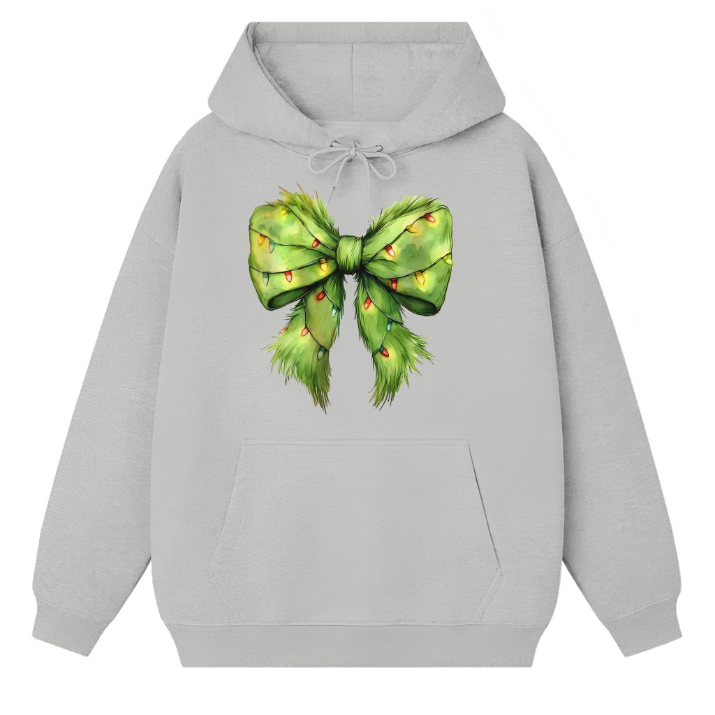 Coquette Bow Hoodie – Christmas Gift for Her Whimsical Retro - front view