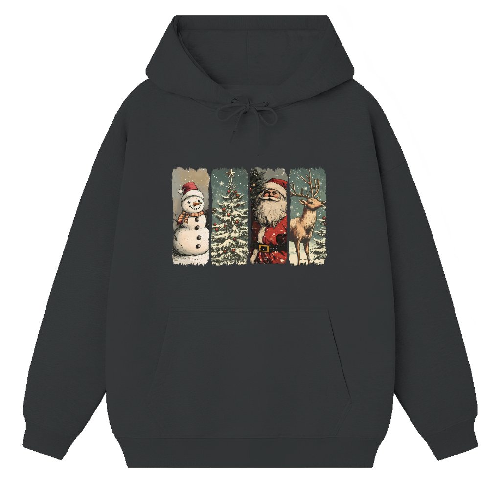 Santa Claus Hoodie – Christmas Gift for Women Funny Vintage Retro - front view