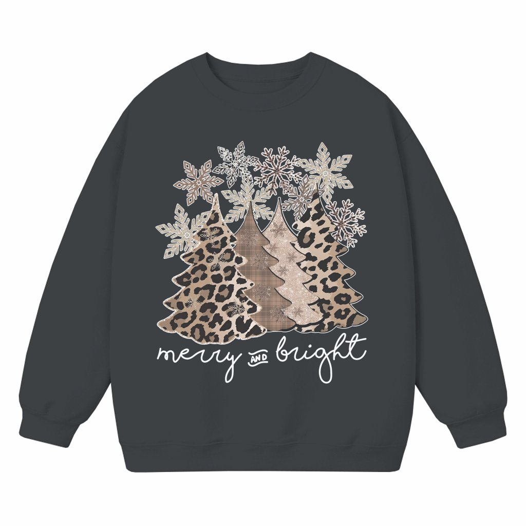 Christmas Tree Sweatshirt – Christmas Gift for Women Cute Snowflakes Trendy - front view