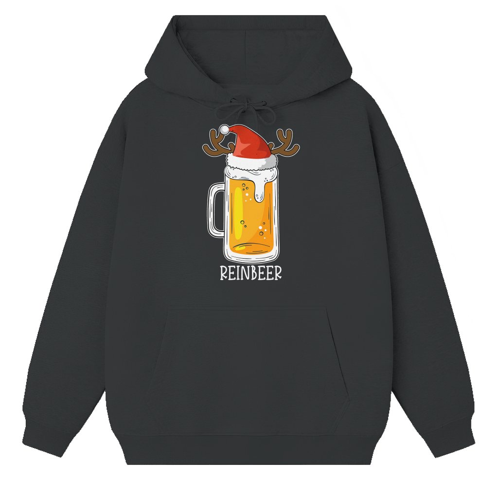 Funny Winedeer Reinbeer Hoodie – Christmas Gift for Couple - front view
