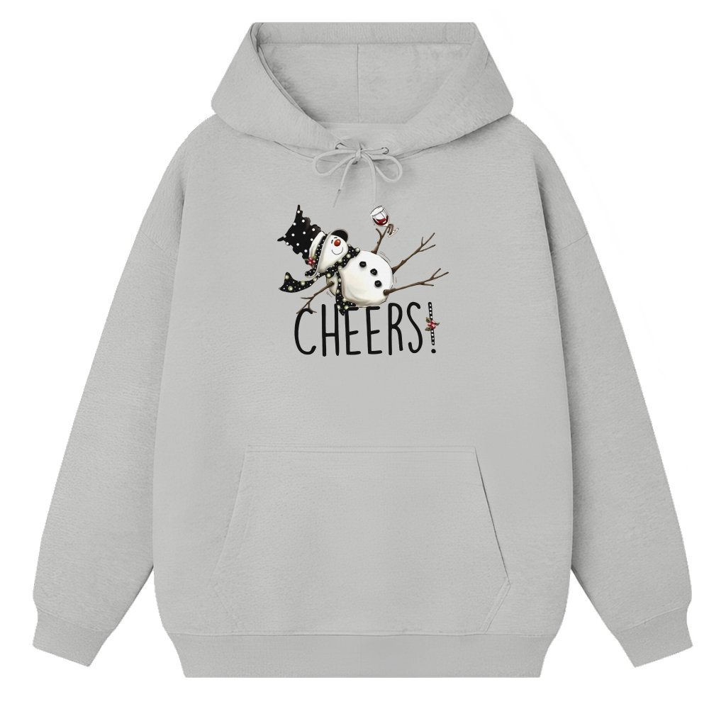 Funny Snowman Hoodie – Christmas Gift for Women Cute Y2K Style - front view