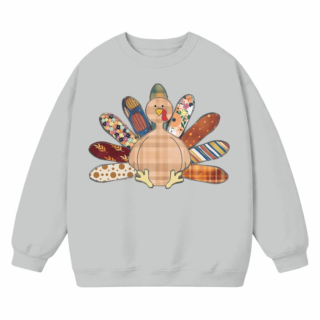Funny Turkey Sweatshirt – Thanksgiving Gift for Women Crewneck - front view