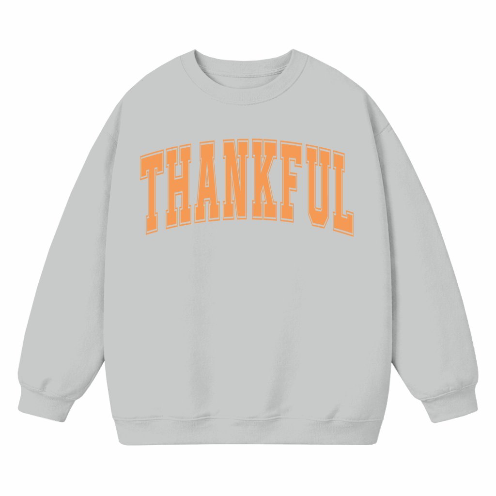 Thankful Grateful Pumpkin Sweatshirt – Fall Gift for Family Matching - front view
