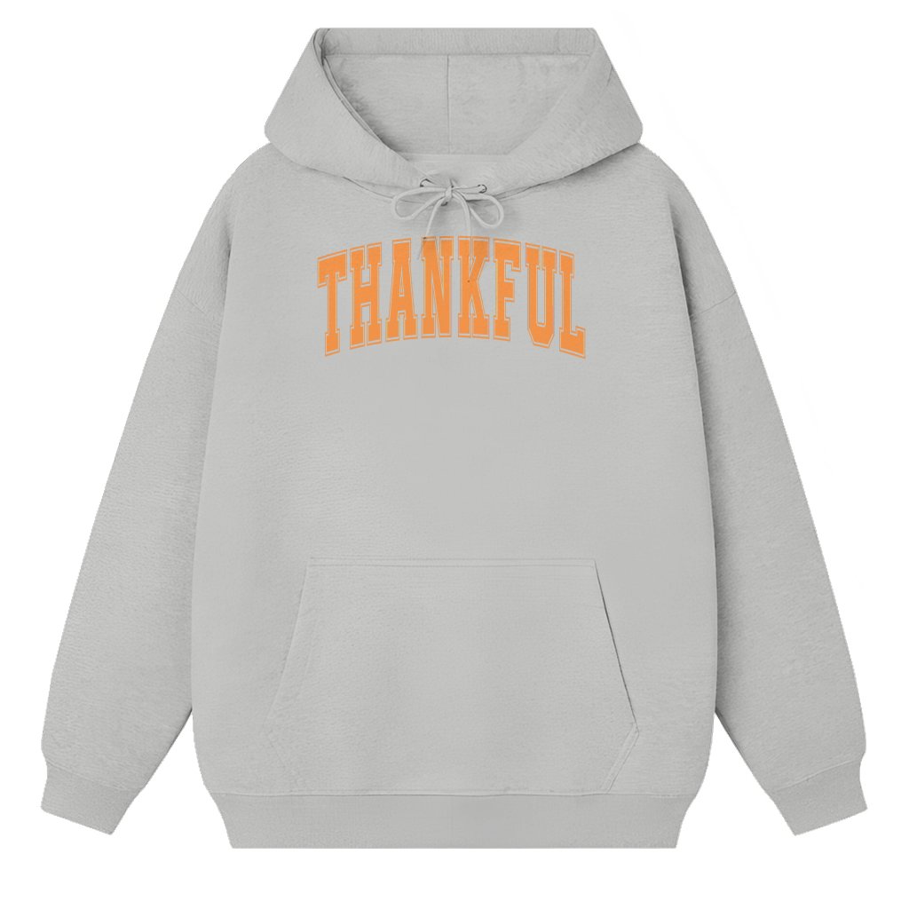 Thankful Grateful Hoodie – Thanksgiving Gift for Family Matching - front view