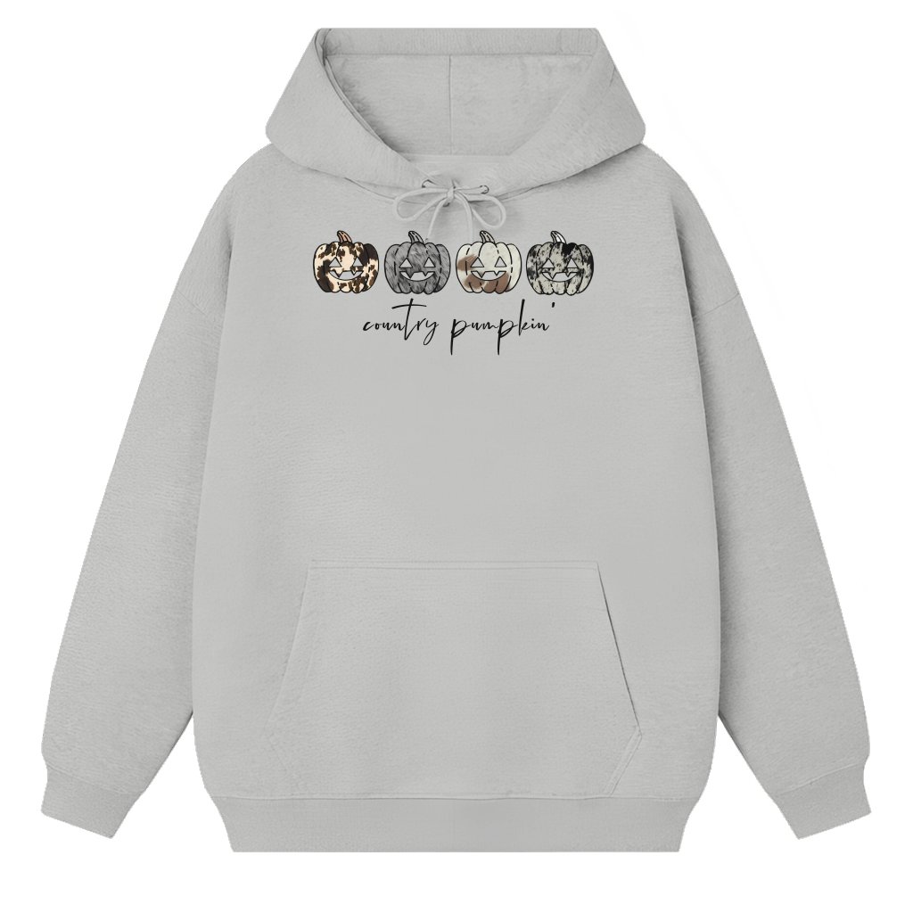 Leopard Pumpkin Hoodie – Halloween Gift Country Western Fall Trendy - front view