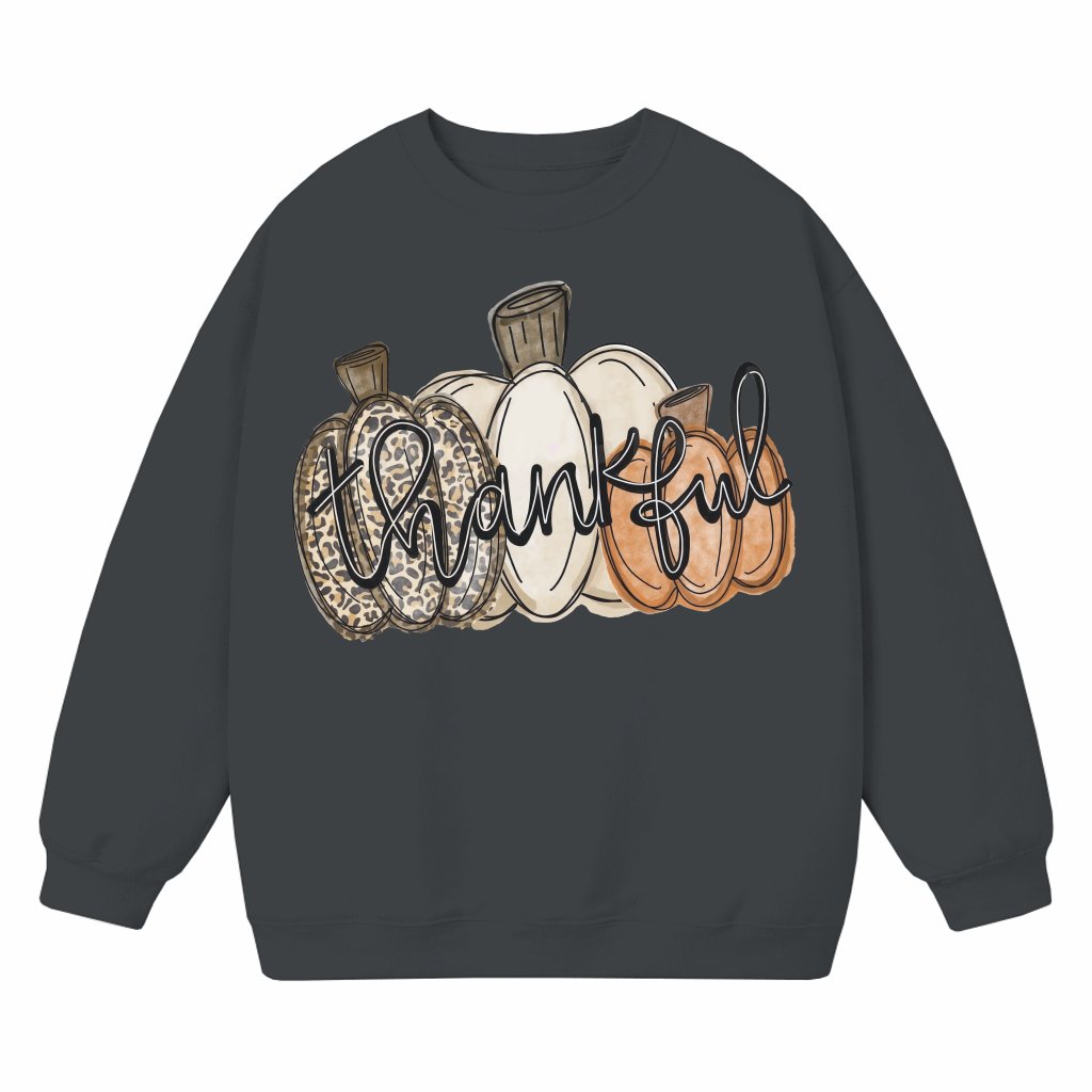 Cute Leopard Pumpkin Sweatshirt – Fall Thanksgiving Halloween Gift for Women - front view