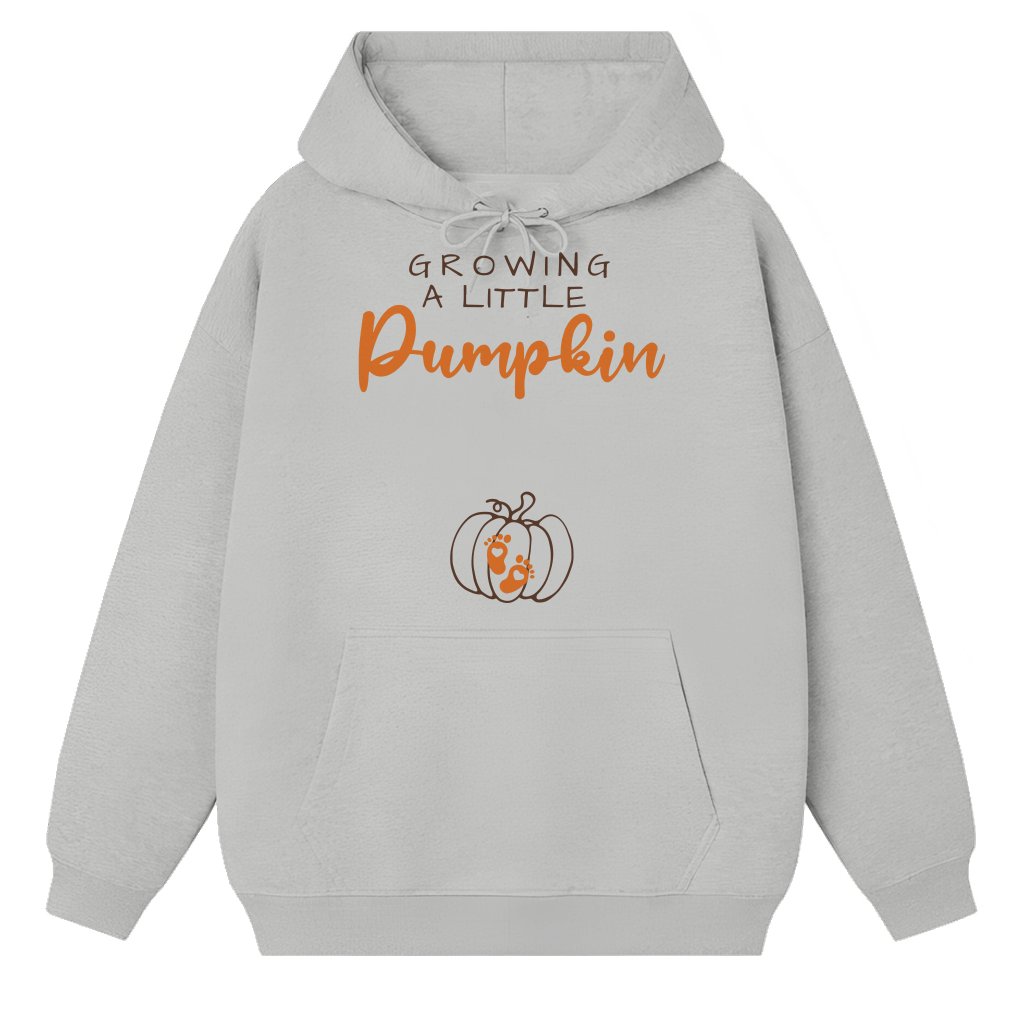 Growing A Little Pumpkin Hoodie – Thanksgiving Gift for Expecting Mom Cute Trendy - front view