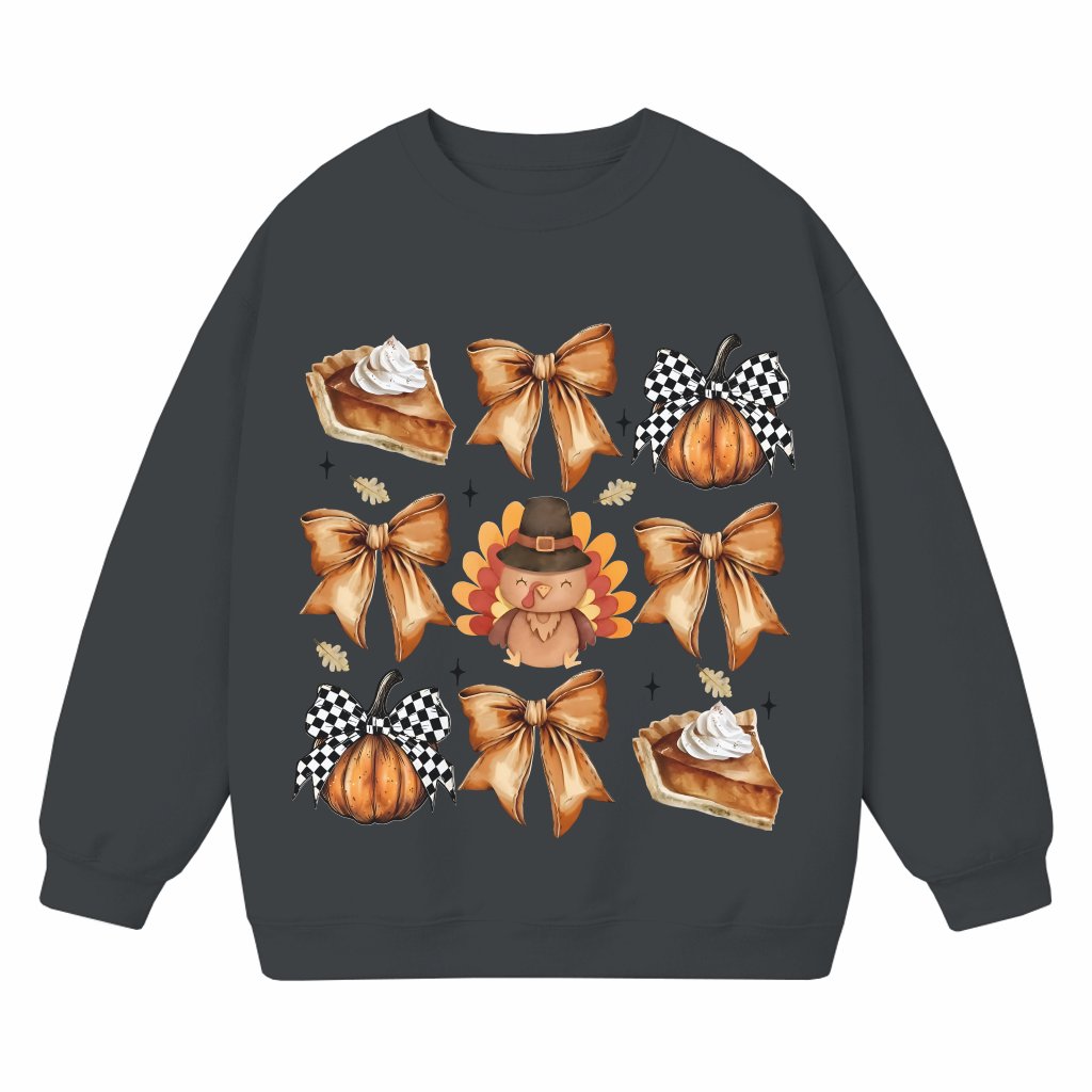 Fall Pumpkin Sweatshirt – Thanksgiving Gift for Women Retro Trendy - front view