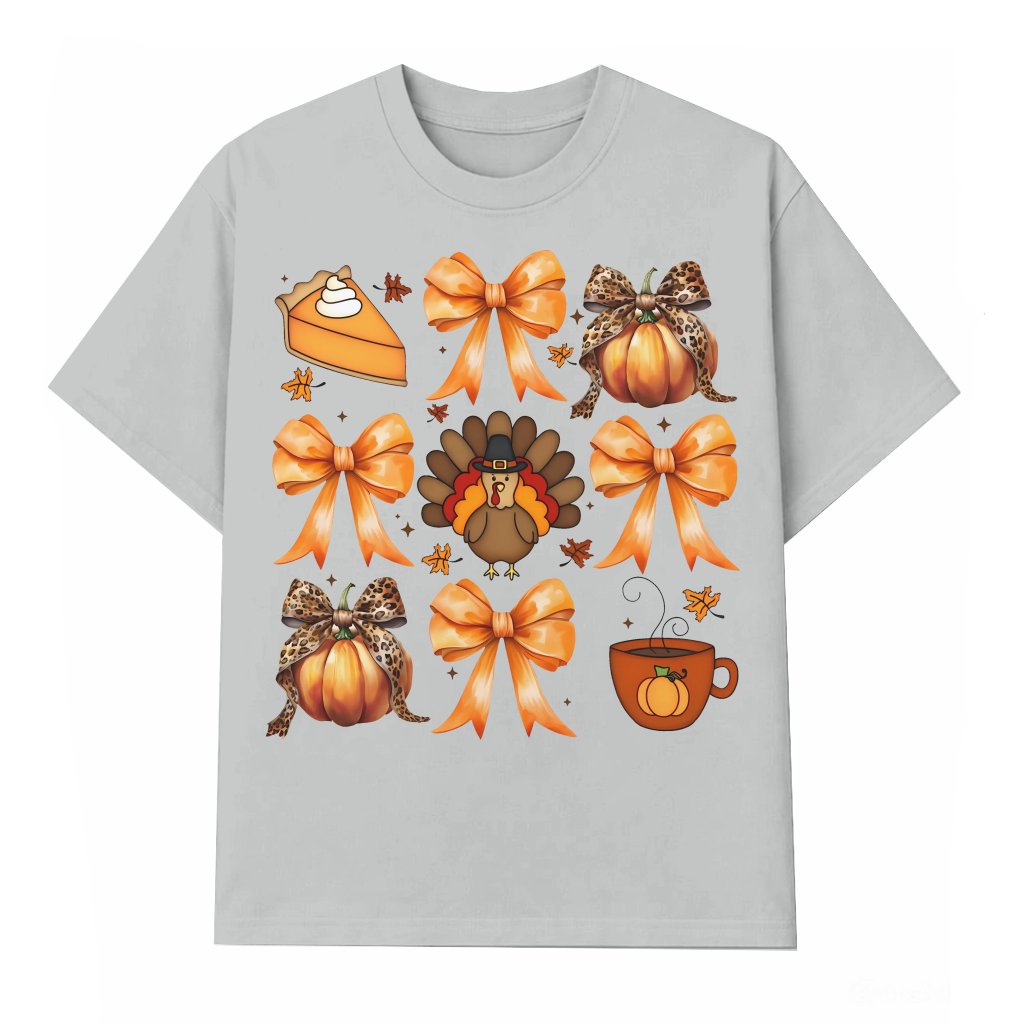 Coquette Bows T-shirt – Thanksgiving Gift Cute - front view