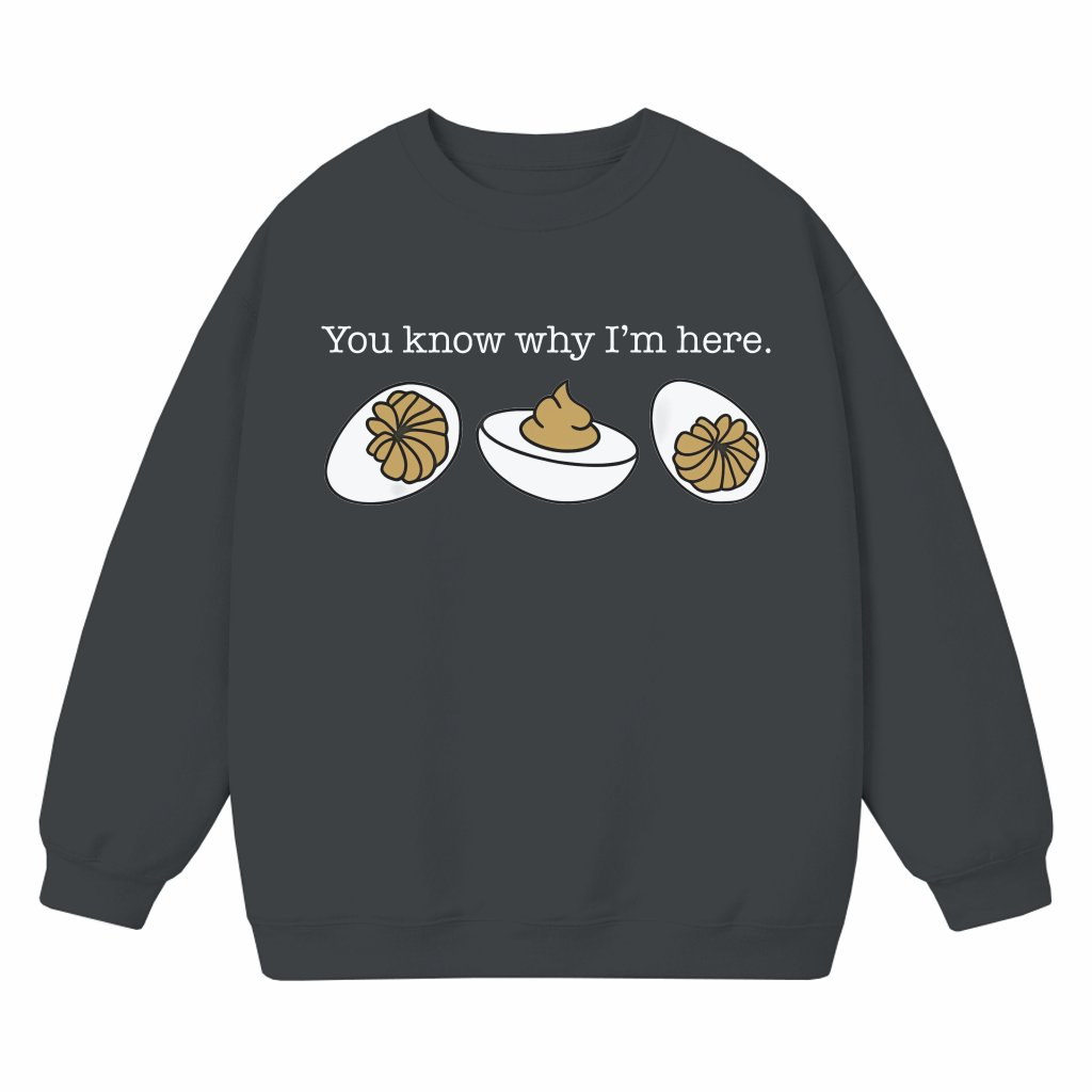 Funny Deviled Eggs Sweatshirt – Thanksgiving Gift for Food Lover Humor - front view