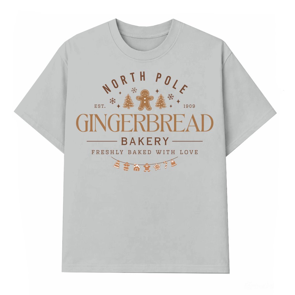 Gingerbread Cookie Bakery T-shirt – Christmas Holiday Gift Festive - front view